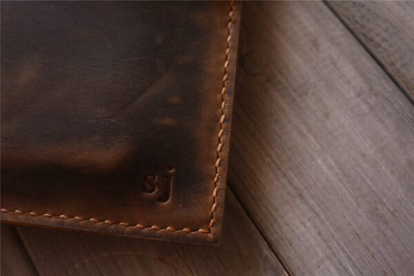 Personalized Brown Leather Notebook Cover Holder - Image 6