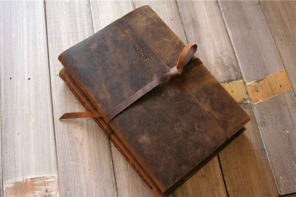 Brown Vintage Leather Journal Notebook - Image 3