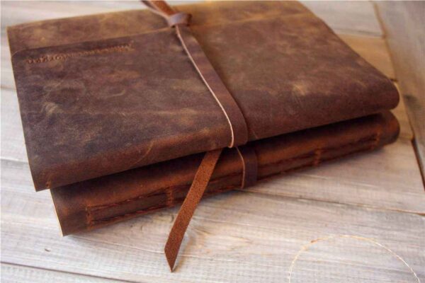 Brown Vintage Leather Journal Notebook - Image 4