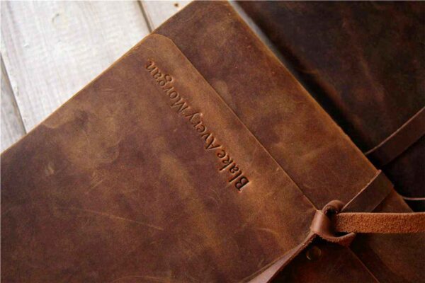 Brown Vintage Leather Journal Notebook - Image 5