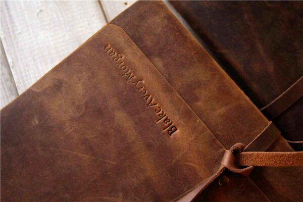 Brown Vintage Leather Journal Notebook - Image 2