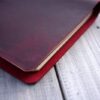 Burgundy Personalized Leather A5 Traveler's Notebook Cover - Image 5