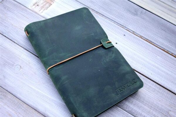 Green Leather A5 Traveler's Notebook - Image 3