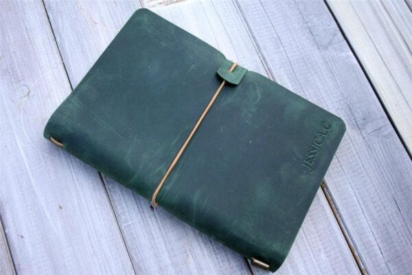 Green Leather A5 Traveler's Notebook - Image 5