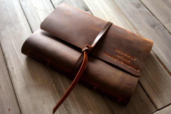 Personalized Leather Bound Journal Brown - Image 4