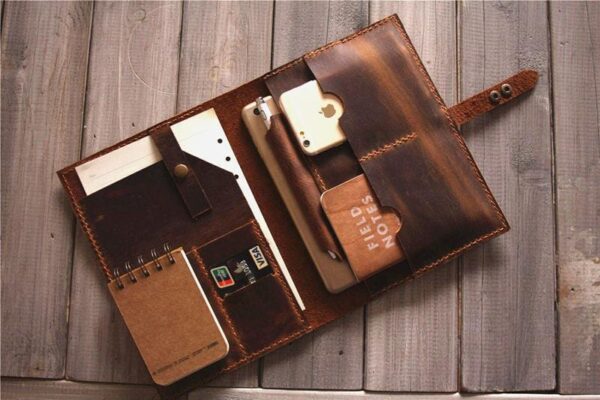 Personalized Leather Macbook 15 inch Cover Sleeve - Image 4
