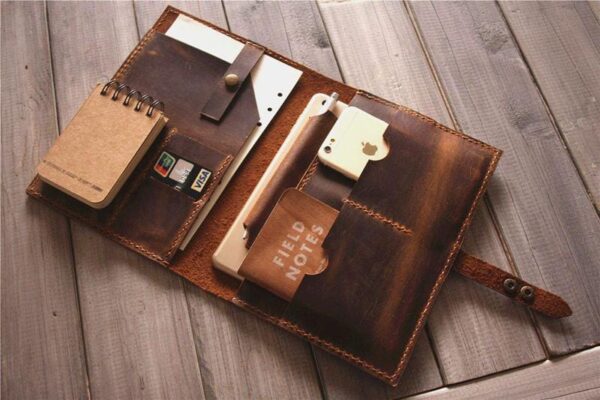 Personalized Leather Macbook 15 inch Cover Sleeve - Image 5