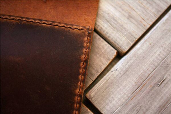 Personalized Brown Leather Sketchbook - Image 4