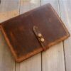 Personalized Brown Leather Sketchbook - Image 5