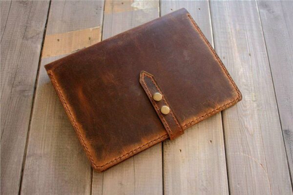 Personalized Brown Leather Sketchbook - Image 5