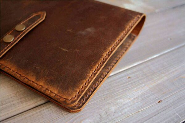 Personalized Brown Leather Sketchbook - Image 6