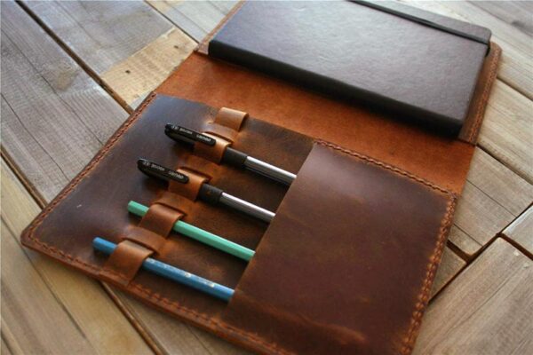 Personalized Leather Notebook Case A5 - Image 2