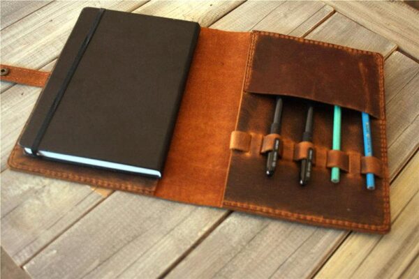 Personalized Leather Notebook Case A5 - Image 3