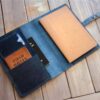 Blue Handmade Leather Journal Refillable