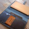 Personalized Blue Leather A4 Notebook Cover Holder Folder - Image 5