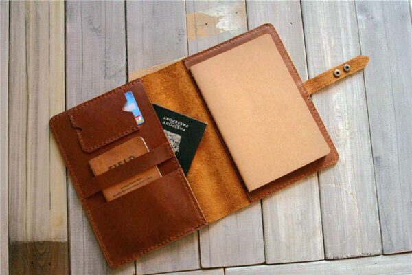 Personalized B5 Notebook Cover Leather A4 Document Holder - Image 4