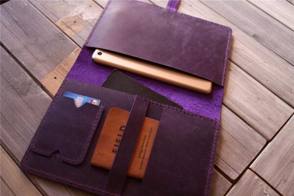 Personalized Purple Leather Kobo Forma Case Sleeve - Image 2