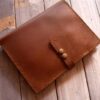 Personalized Brown Leather Padfolio Holder - Image 3