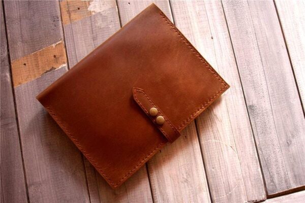 Personalized Brown Leather Padfolio Holder - Image 4