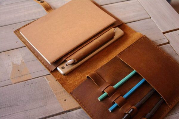 Handmade A5 Leather Sketchbook Cover - Image 4