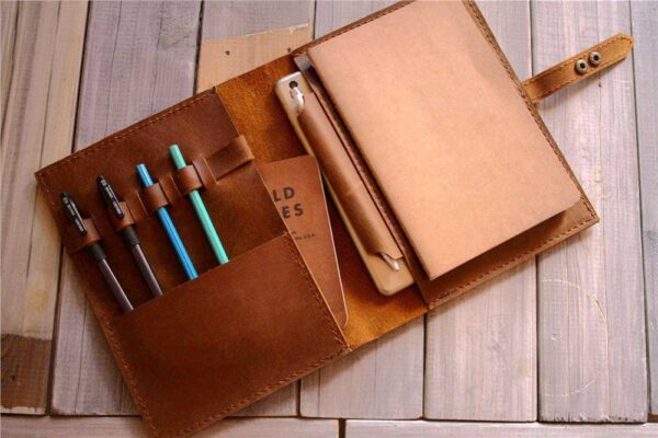 Handmade A5 Leather Sketchbook Cover - Image 5