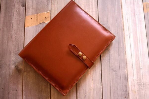 Saddle Custom Leather Portfolio Briefcase - Image 3