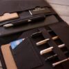 Black Embossed Leather Portfolio - Image 3