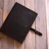 Black Embossed Leather Portfolio - Image 5