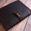 Black Embossed Leather Portfolio - Image 6