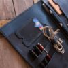 Distressed Blue Leather Portfolio Personalised Holder - Image 3