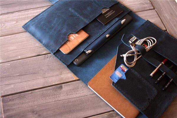 Personalized Leather 15.6 Laptop Case Sleeve - Image 3