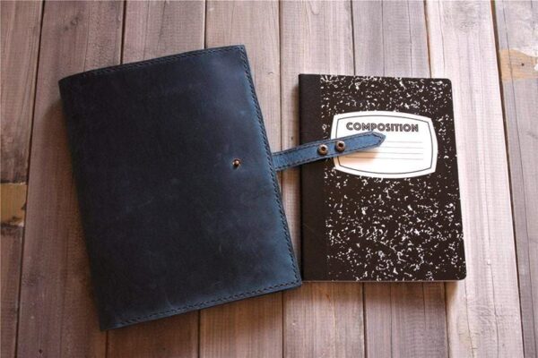 Engraved Leather Composition Notebook Cover Case - Image 4