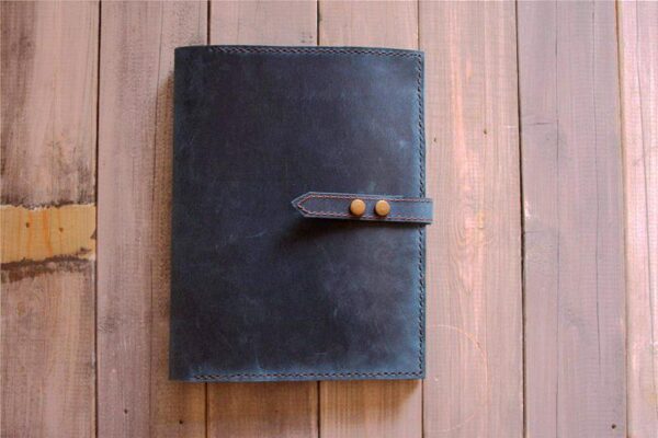 Monogrammed Surface Book Sleeve Case Blue Leather - Image 5