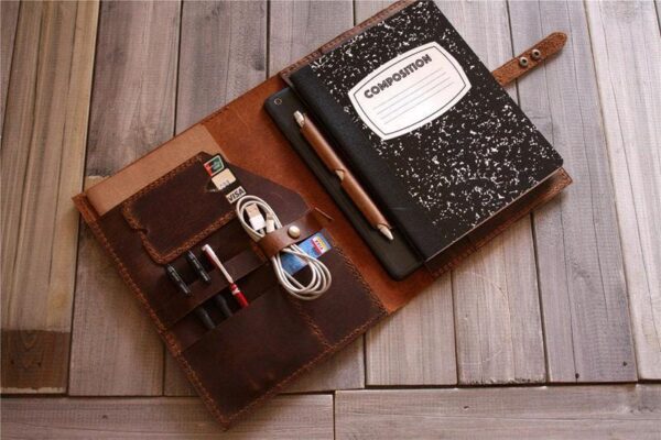 Large A4 Leather Notebook Cover Case