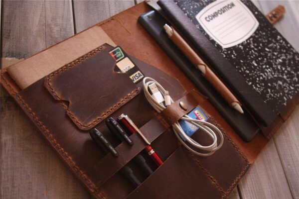 Large A4 Leather Notebook Cover Case - Image 2