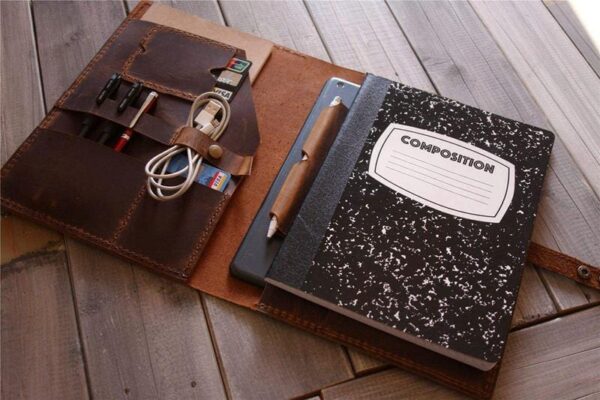 Large A4 Leather Notebook Cover Case - Image 3