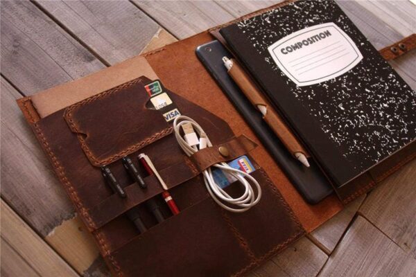 Large A4 Leather Notebook Cover Case - Image 4