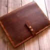 Personalized Brown Leather Portfolio Planner Organizer - Image 2