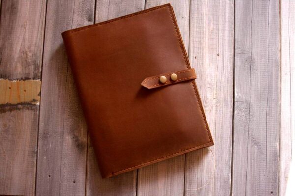 Personalized Leather Weekly Planner Cover - Image 2