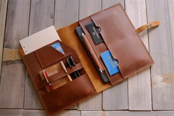 Handcrafted iPad Air Leather Portfolio Case - Image 3