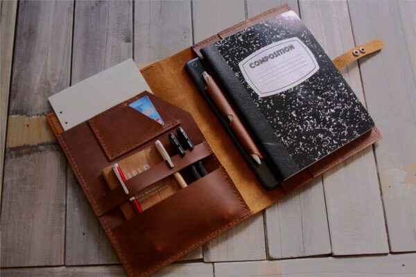 Engraved Leather Composition Notebook Cover - Image 3