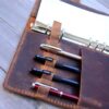 Personalized Brown Leather Portfolio Planner Organizer - Image 3
