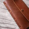 Saddle Button Leather Bound Notebook - Image 3
