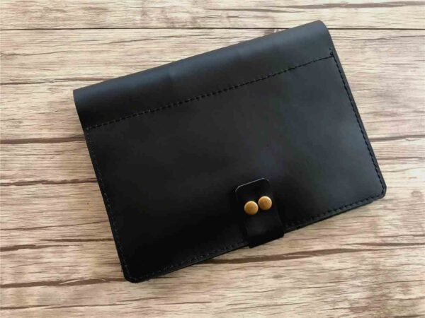 Personalized Black A4 Journal Leather Handmade - Image 5