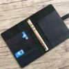 Black Embossed Leather Notebook Organiser - Image 2