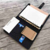 Black Embossed Leather Notebook Organiser