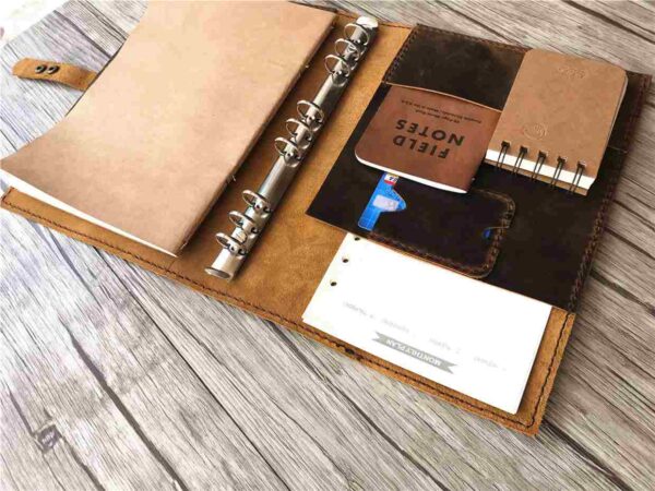 Custom Refillable Leather Notebook - Image 4