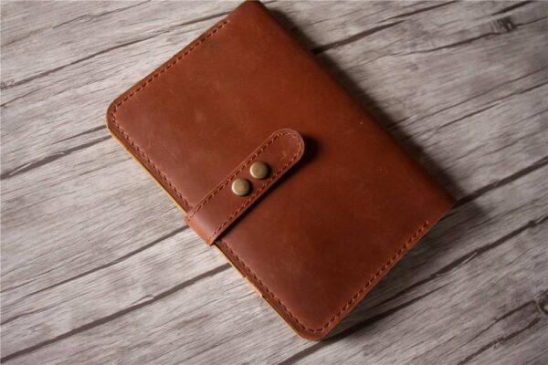 Personalized Refillable Saddle Leather Ring Binders Notebook - Image 3