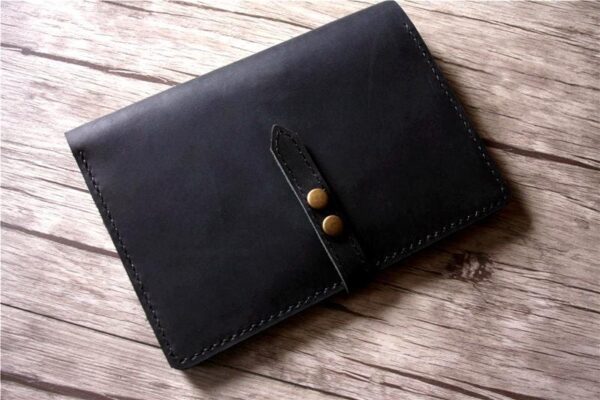 Black Moleskine Notebook Leather Cover - Image 2