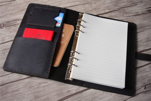 Leather Wedding Planner Notebook Binder - Image 3